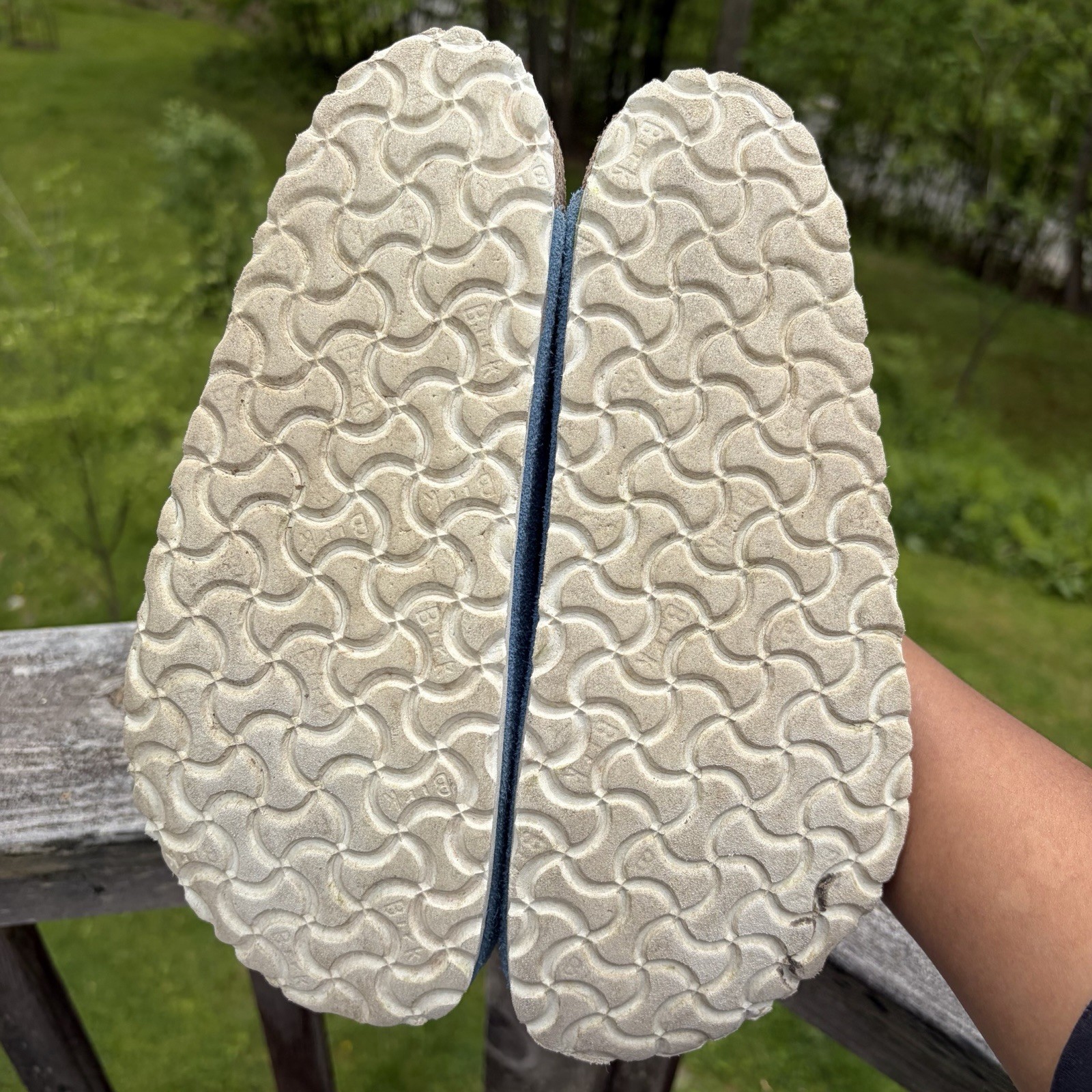 BIRKENSTOCK Sky Blue Suede Leather Boston Clog Unisex Size 39 Regular Wide $142