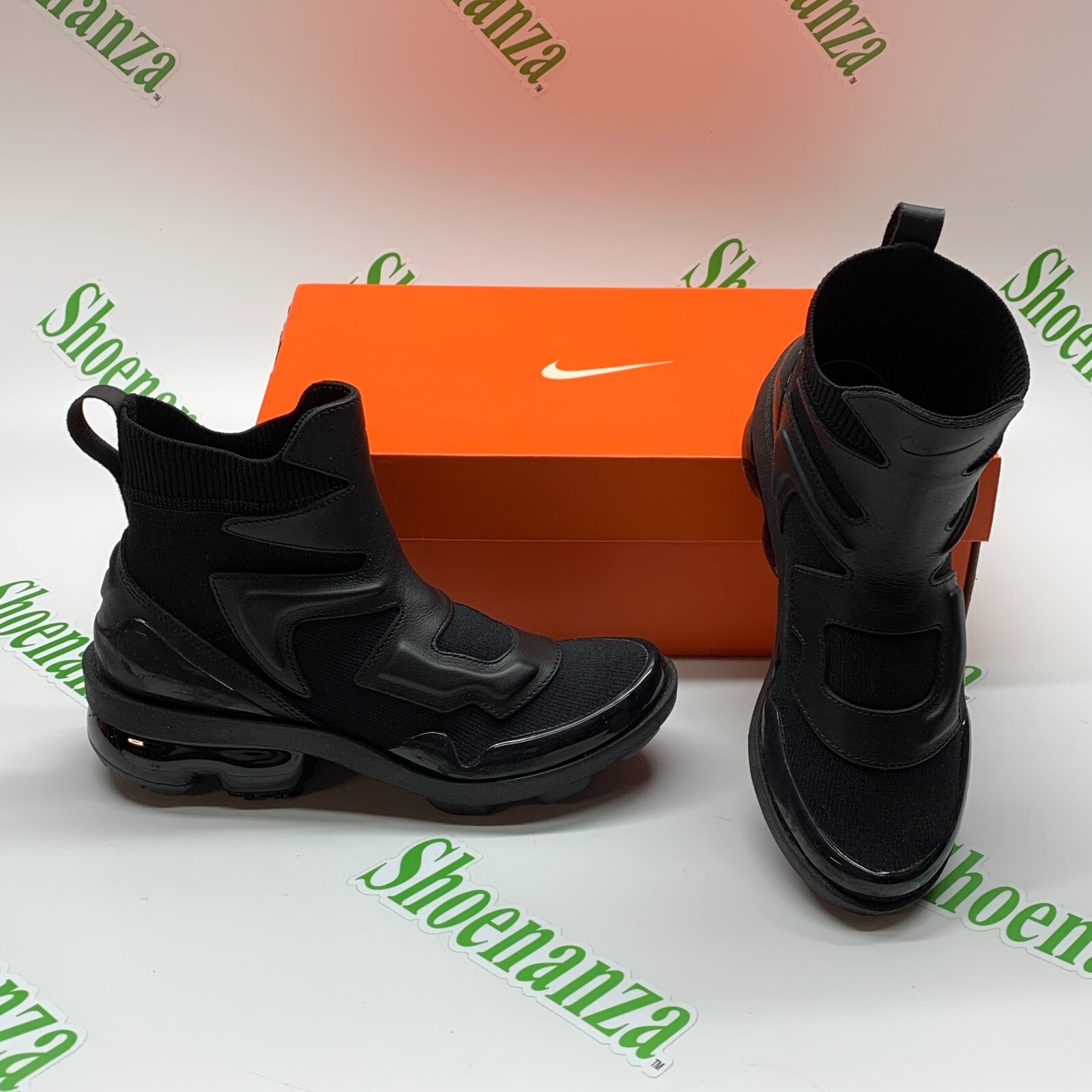Nike Vapormax Light II 2 AO4537 001 Black Ankle Boot Bootie Shoes Womens 6.5