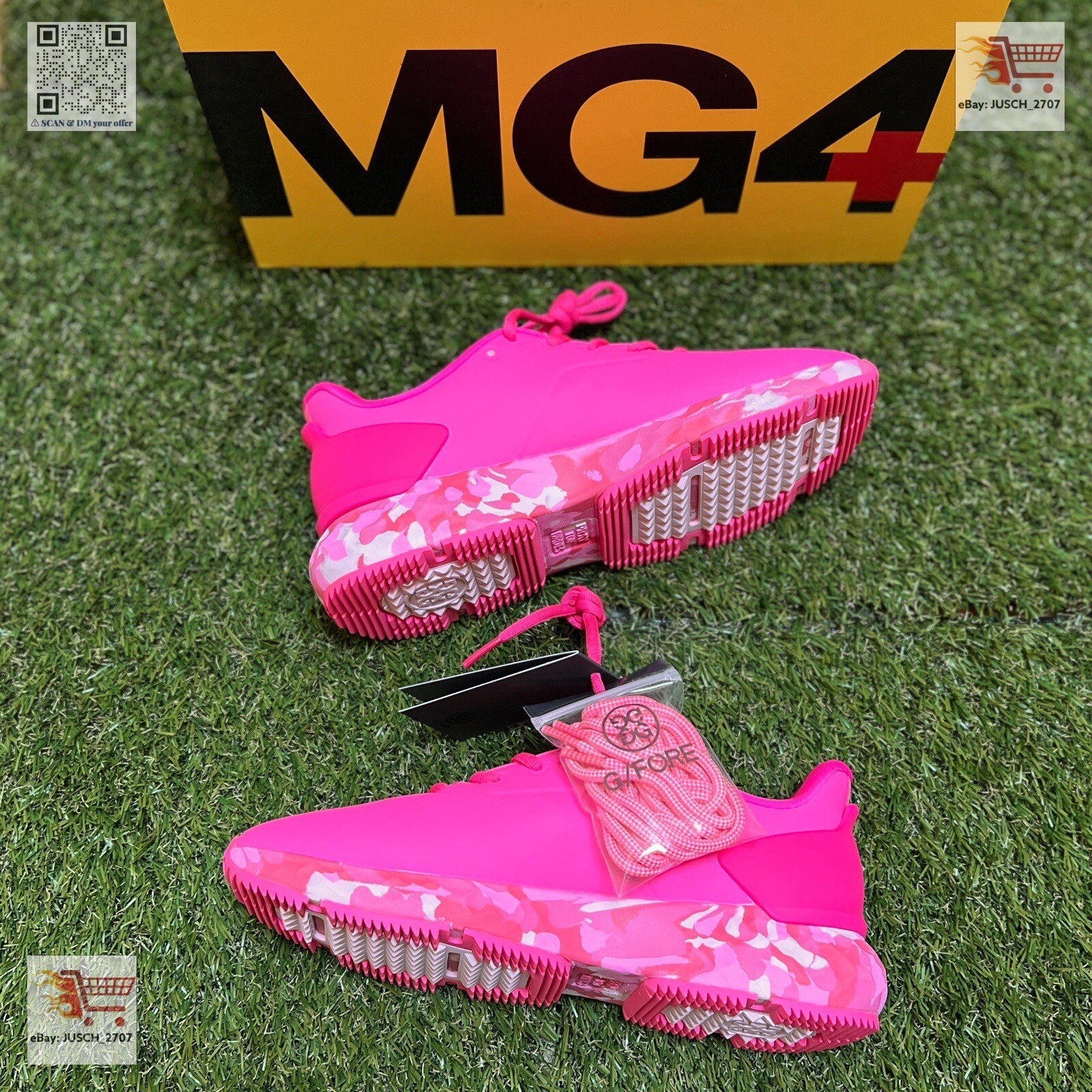 G/FORE GFORE MG4+ Limited Solid Golf Shoe Sneaker ⛳️ LADIES 7.5 ⛳️ Pink Camo