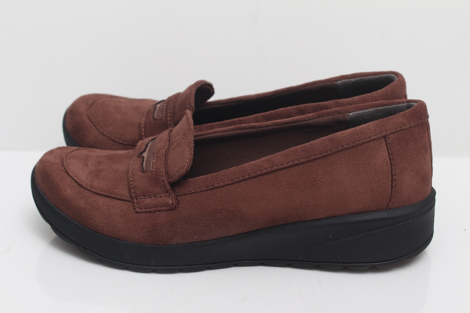 Lifestride BZees Air Step Shoes Womens Size 7W Comfort Slip On Brown