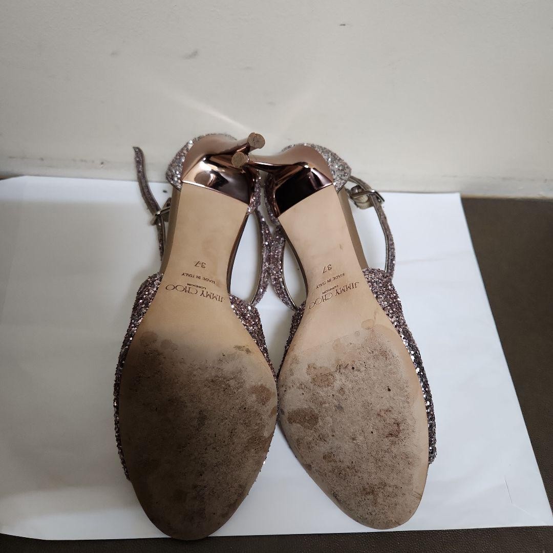 Rare Jimmy Choo 37 24cm Heels 8.5cm Stiletto Sandals Elegant Women’s Shoes