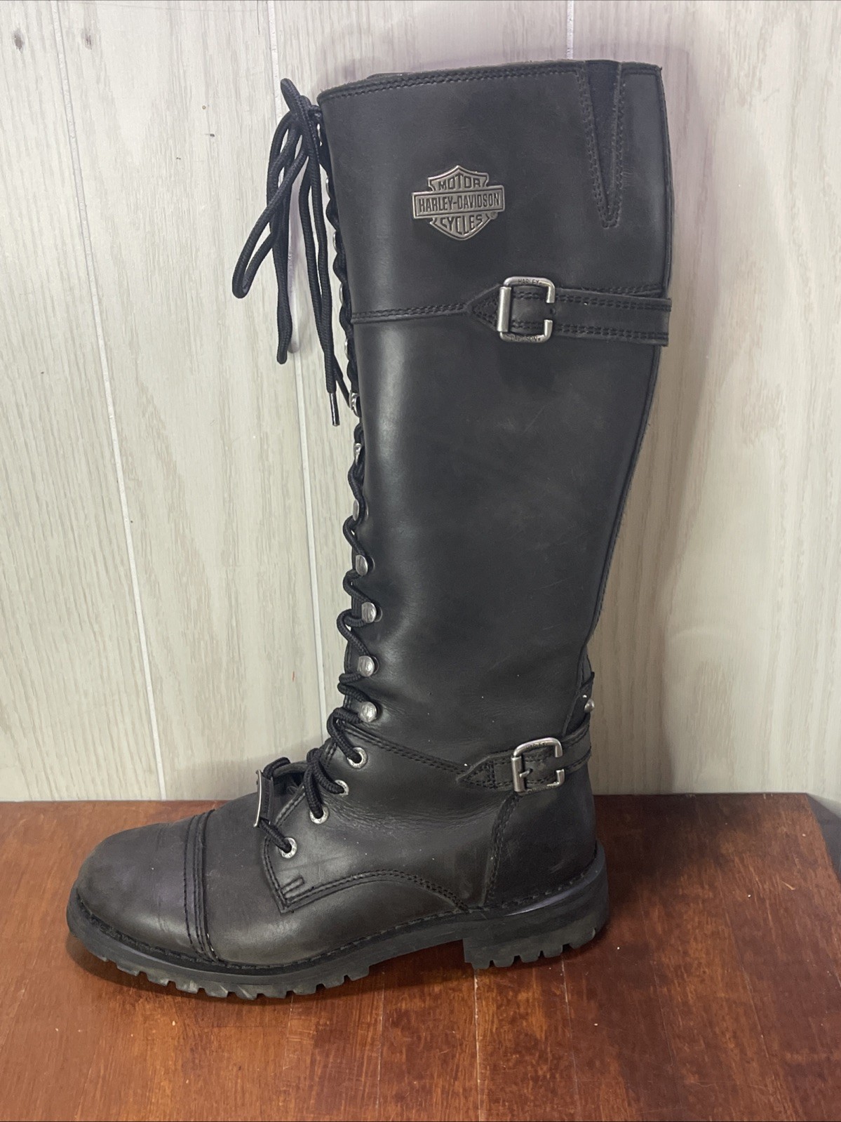 Harley-Davidson Women’s Beechwood 15″ Motorcycle Boots Black Size 9M D83856