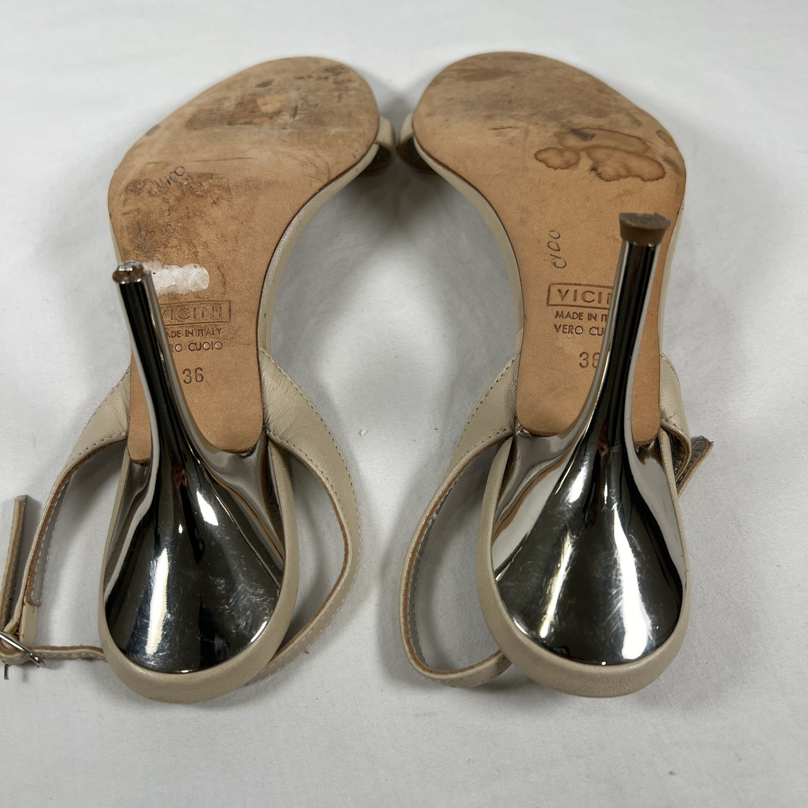 Giuseppe Zanotti Leather Slingback Stiletto Heels Italy Minimalist EU 36 US 6