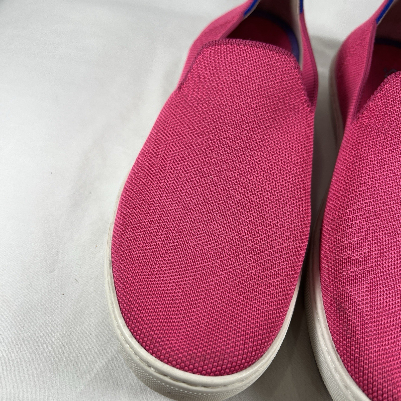 Rothy’s Pink Slip-On Sneakers Knit Flats Eco Friendly Washable Comfort Shoes 9.5
