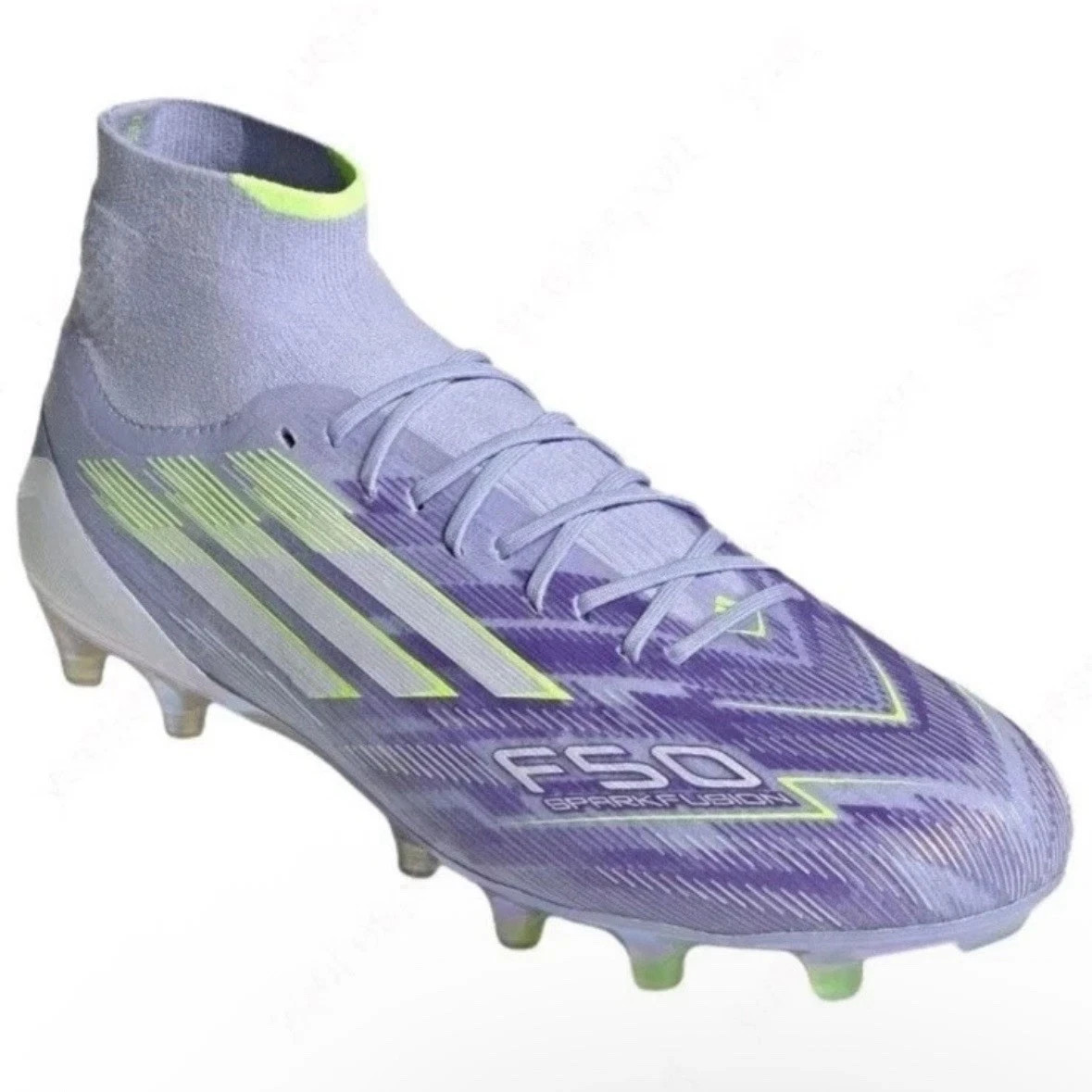 NEW Sz 6.5 Women’s Adidas F50 Sparkfusion Elite Mid FG AG Violet Volt JH7648