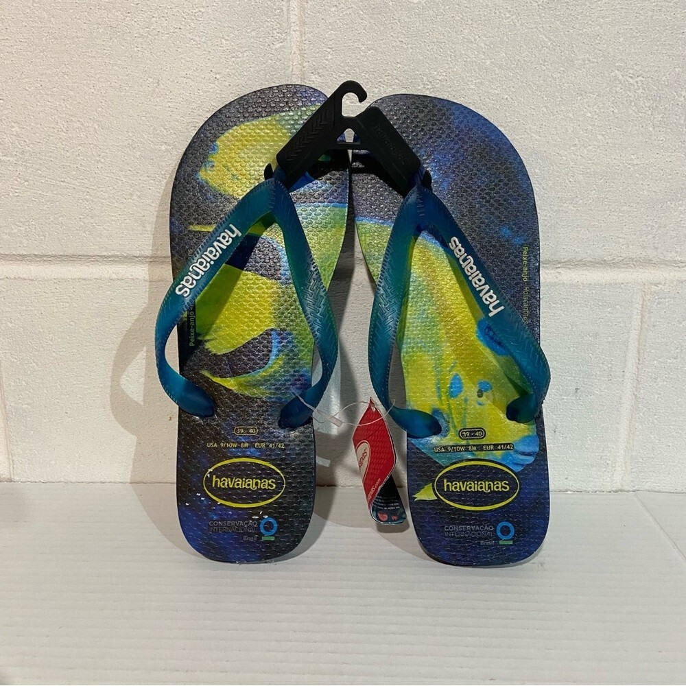 havaianas Conservation International Flip Flop Sandals Marinho/Azul Beach Vacay