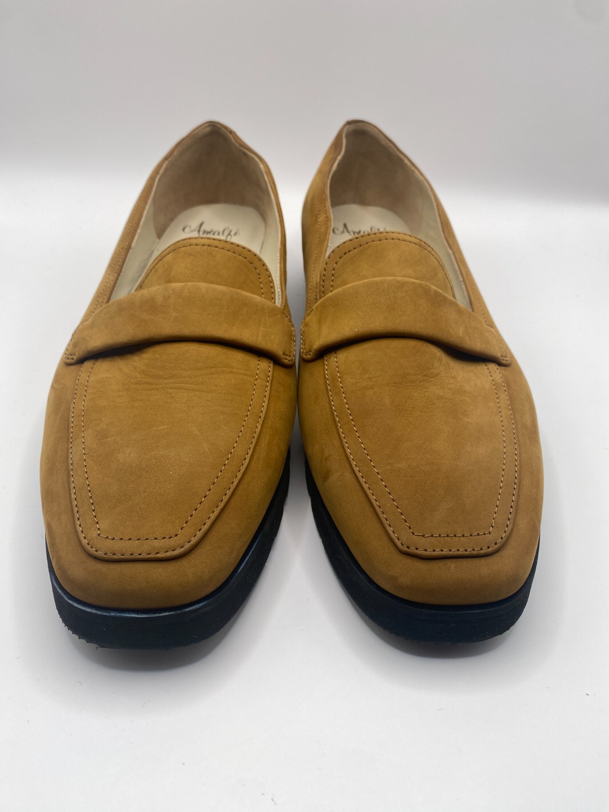 AMALFI BY RANGONI Womens Giuliano Loafer In Sequoia Brown Tiffany Nubuk Sz 10W