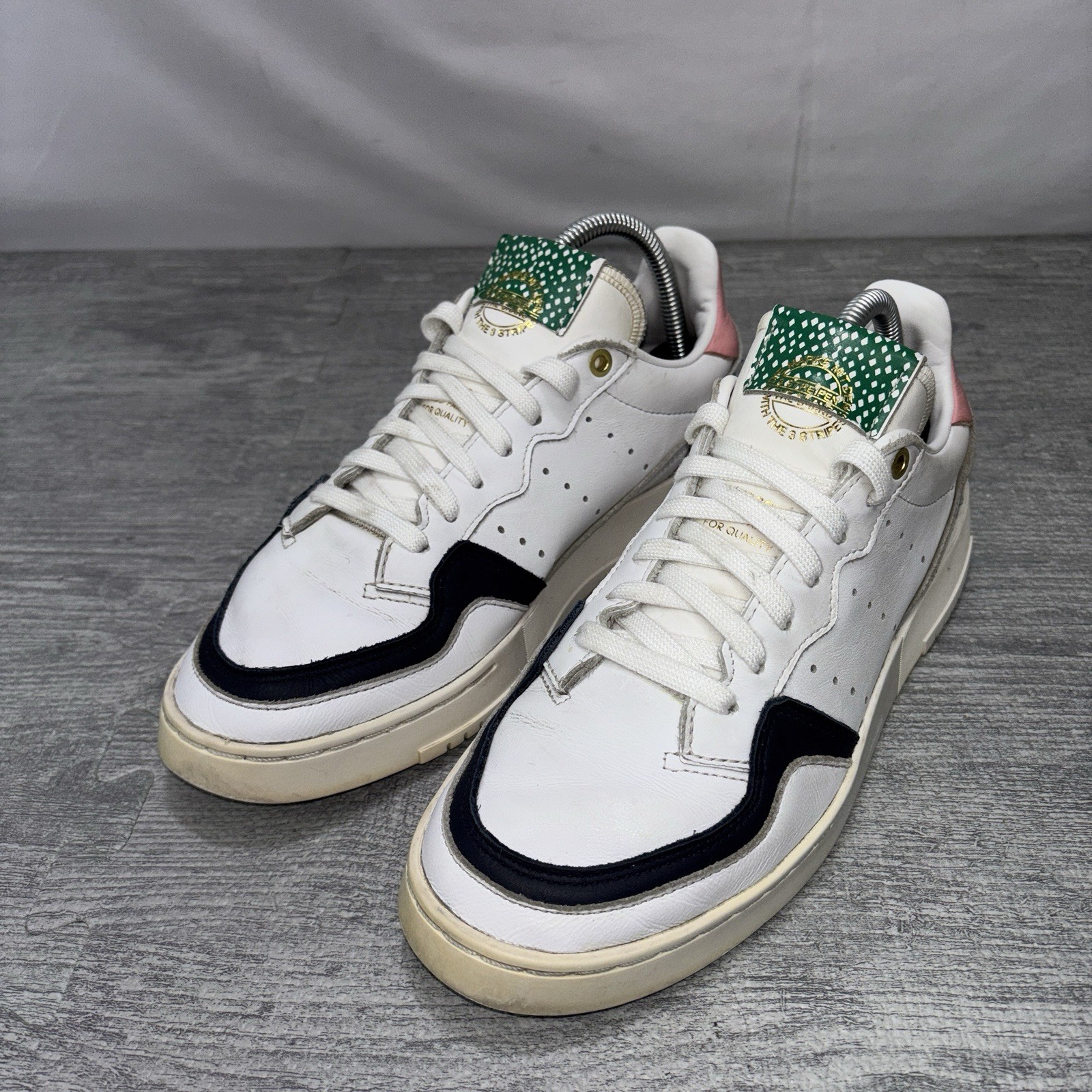 Adidas Her Studio London Sneakers Womens 8.5 Supercourt White Leather Pink Green