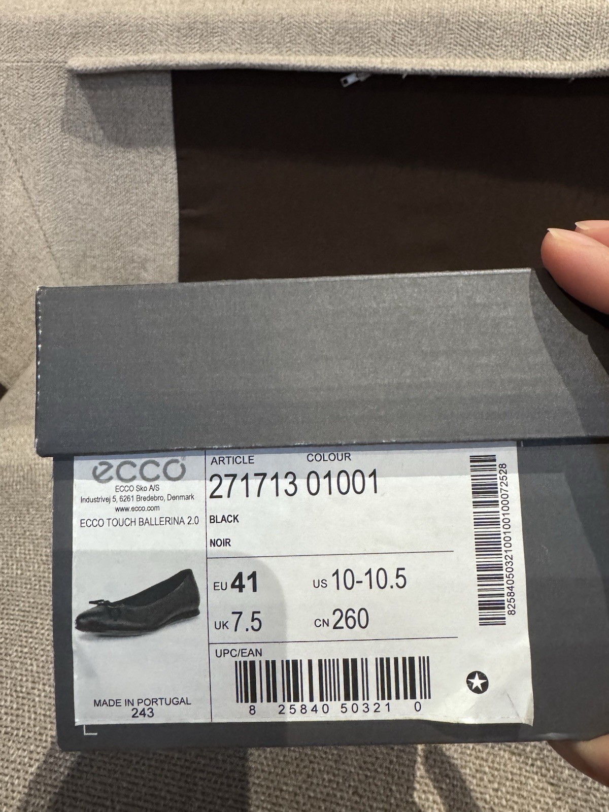 Ecco Women’s Touch Ballerina 2.0 Ballet Flat Size EU 41 US10-10.5