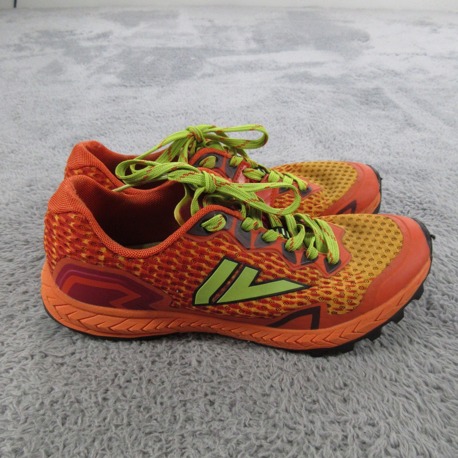 VJ Spark Shoes Womens Size 7.5 Orange Yellow Trail Running Athletic Mesh