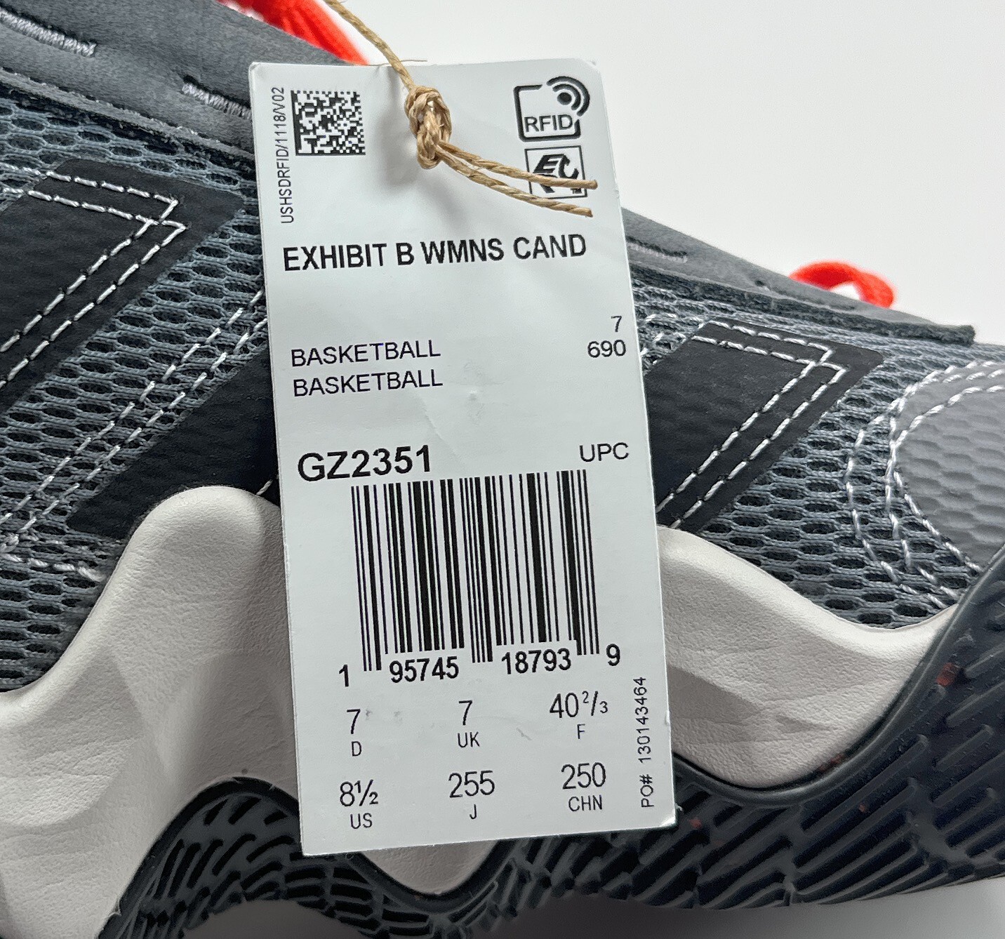 Adidas Exhibit B Parker PE Womens Size 8.5 Gray Sneakers Shoes Athletic GZ2351