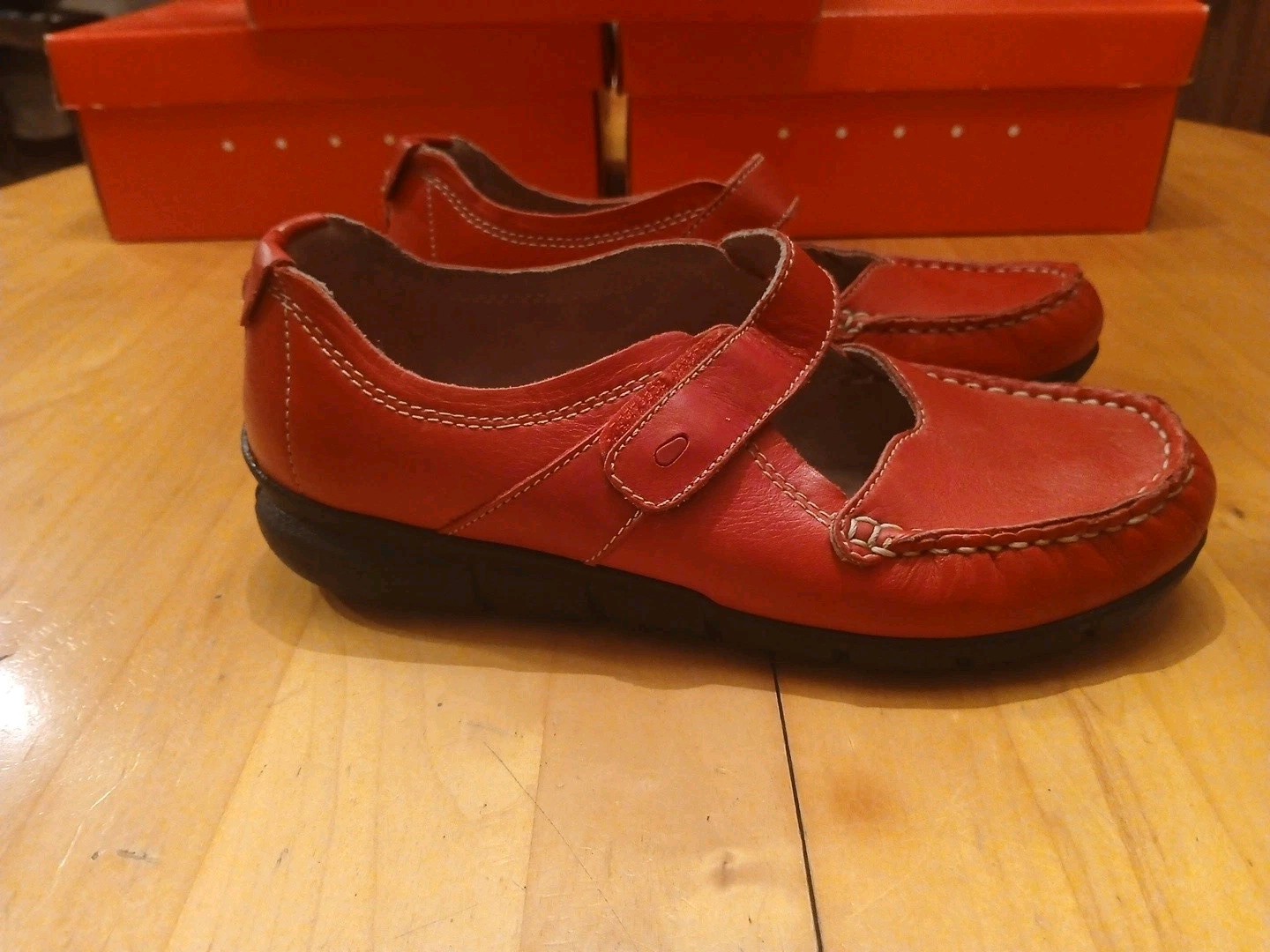 Wolky Red Leather Maryjane Comfort Shoes Women’s 10.5 eu 41