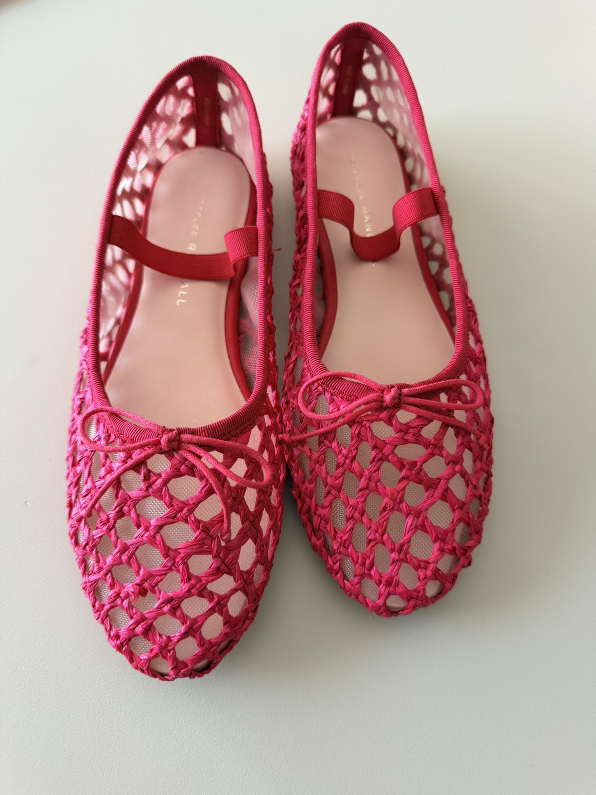 New , no box Loeffler Randall Leonie Woven Soft Ballet Flats in Red Size 7B