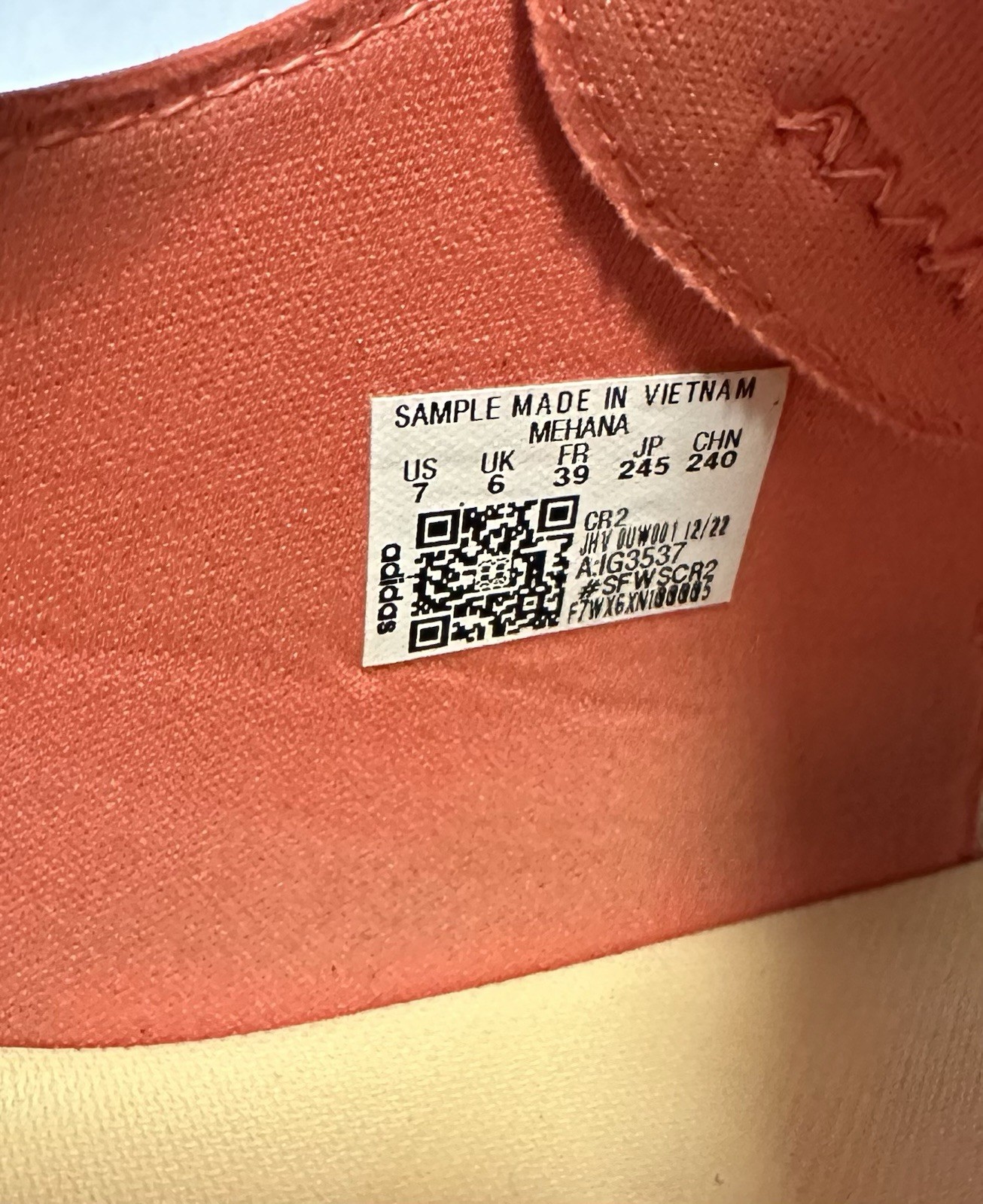 Adidas Sample Mehana Sport Platform Sandals Orange Beige Women’s Size 7 IG3537