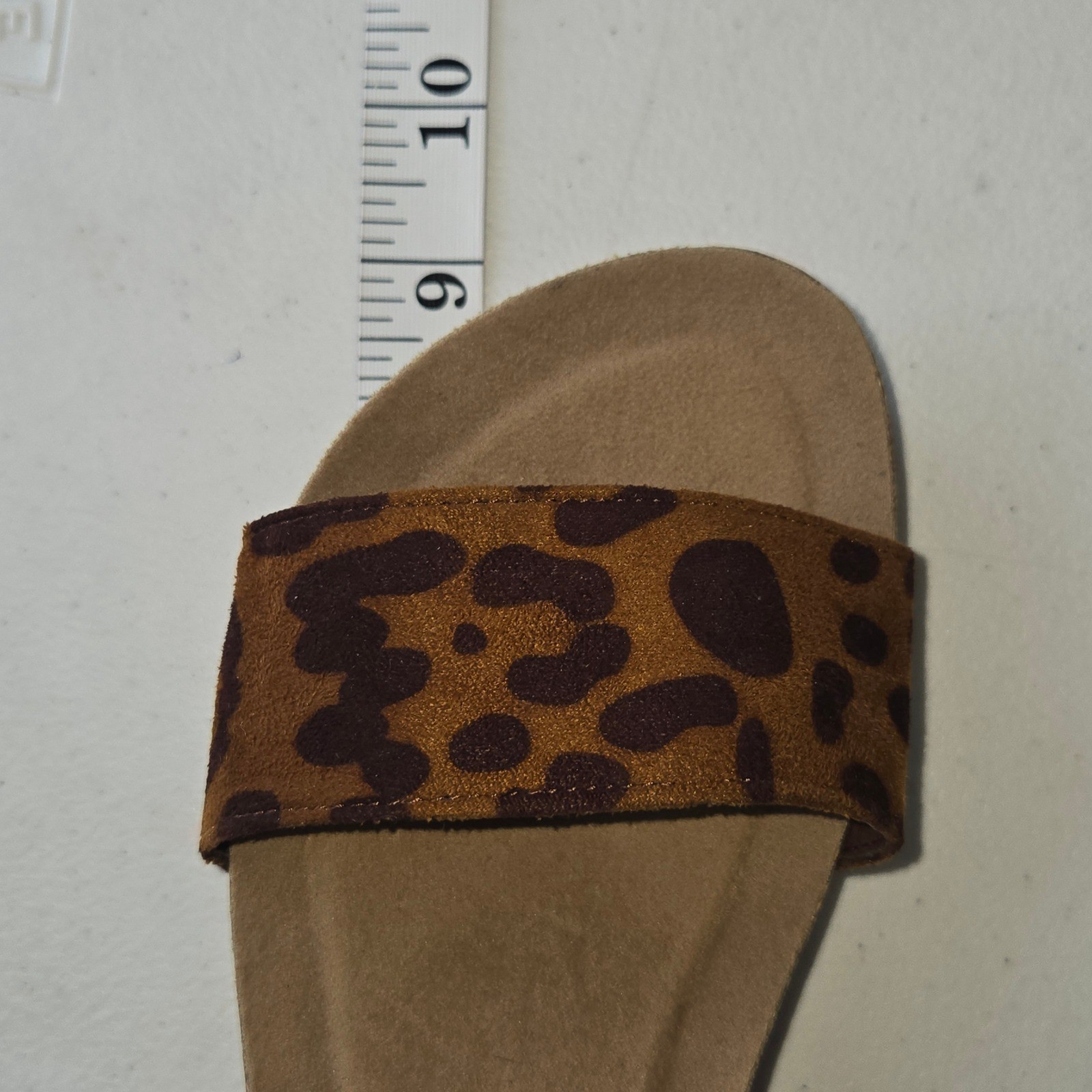 MISMATCH SIZES Natural Reflections Sanra Leopard Wedge Sandals left 8 right 7
