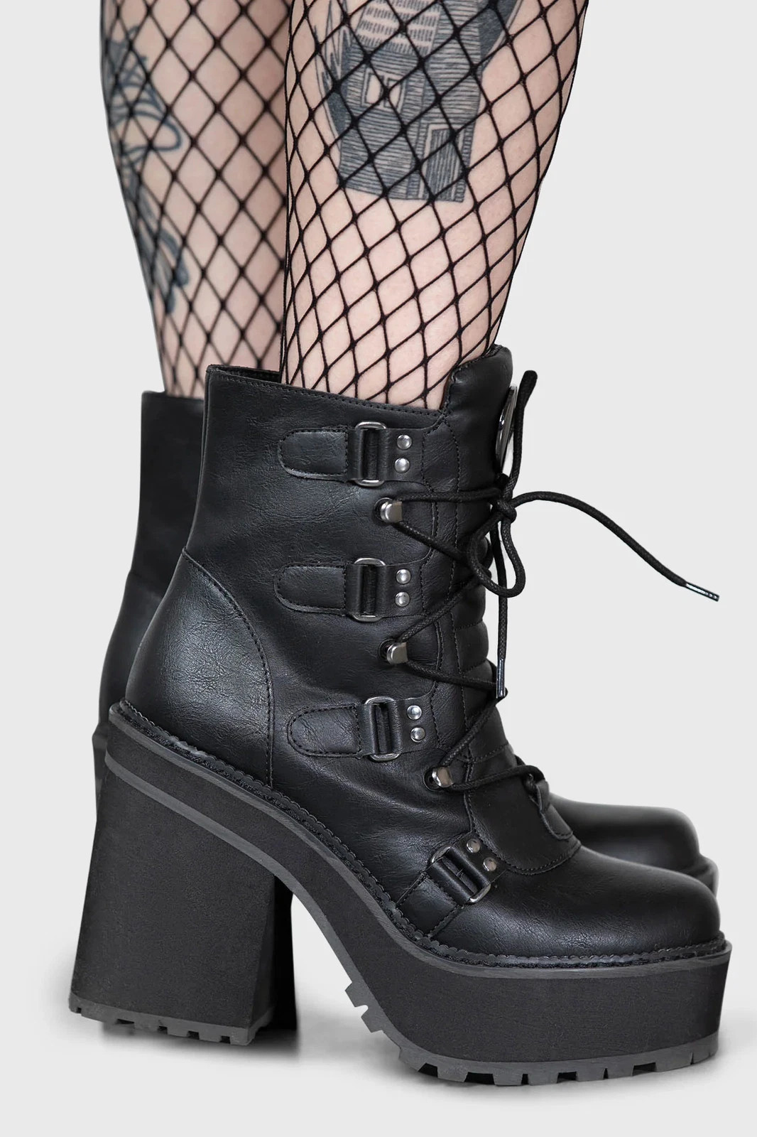 New Killstar Broom Rider Womens Boots US Sz 5 Shoes Crescent Moon Witchy Gothic