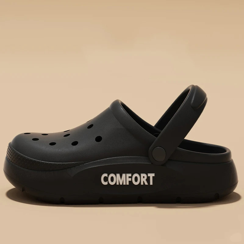 Women’s Men’s Slippers Summer Anti-slip Couple Hollow Covered Toe Indoor Outdoor