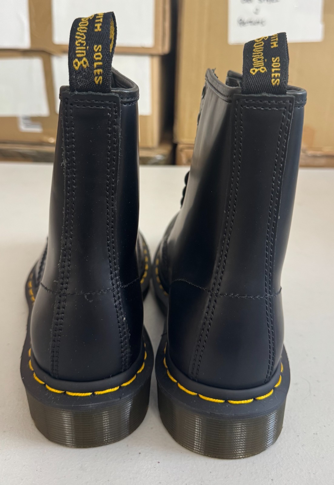 Dr. Martens Women’s 1460 Original Smooth Leather Lace Up Boots (Black / Size 6)