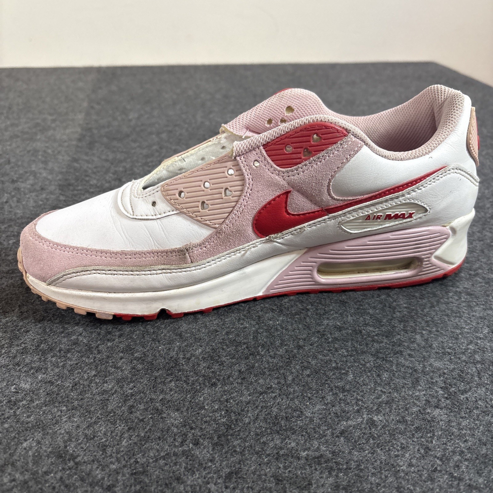 Nike Air Max 90 Love Letter Valentines Day ‘21 Pink Red White DD8029-100 Size 12