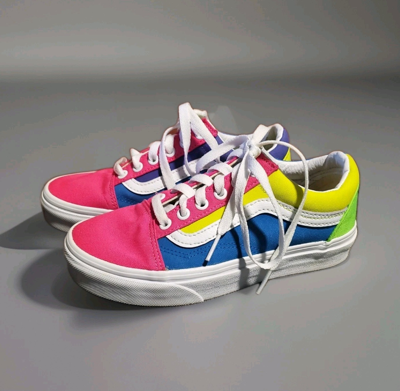 VANS Old Skool Colorblock Neon Edition Women’s Sz 5/Men 3.5