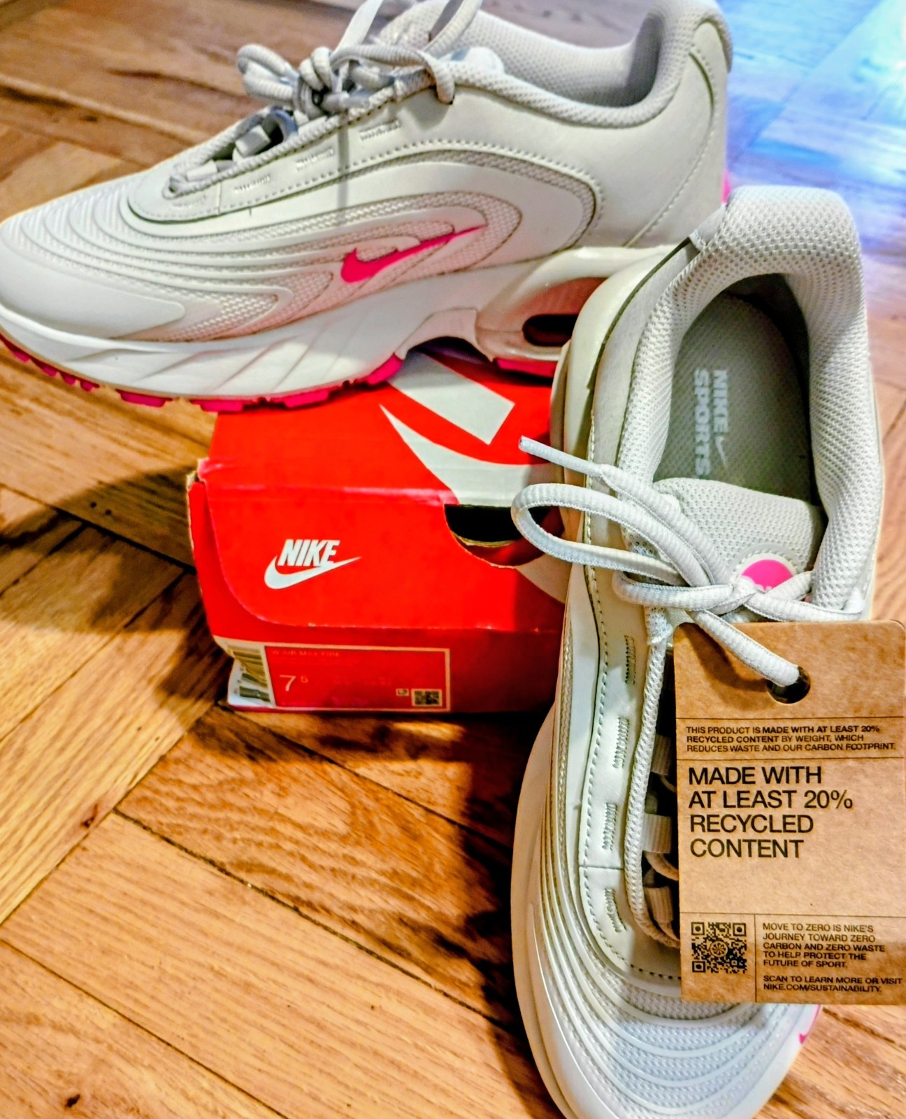Nike Air Max Fire Women’s Lace-Up Phantom/Light Bone/Hyper Pink 2025 Size 7.5