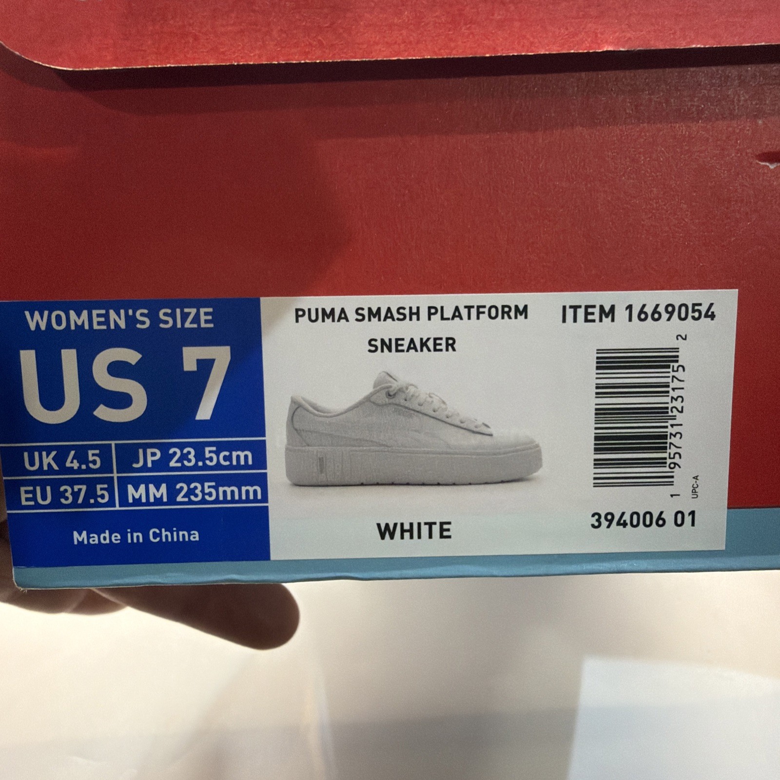 PUMA Women’s Smash Platform Lifestyle Shoes White 394006-01 Sz 7