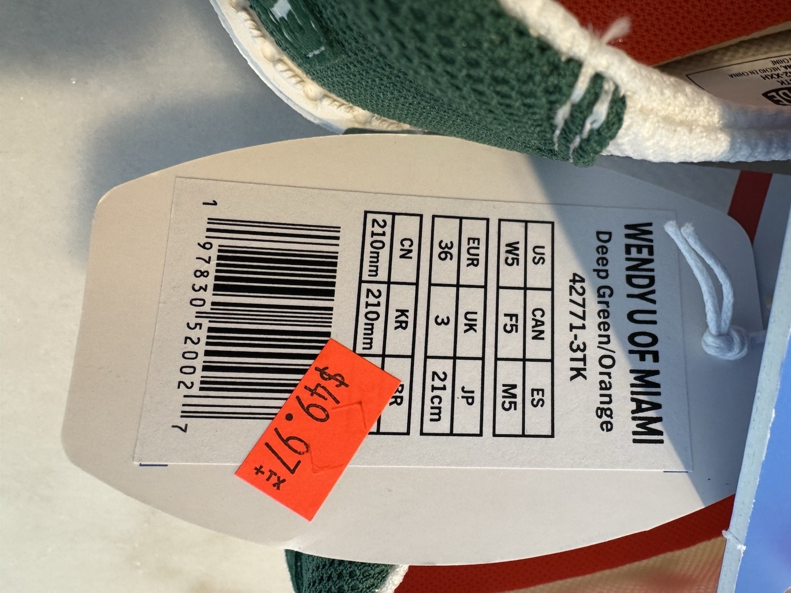 Hey Dude Wendy U of Miami Colorblock Slip-On Shoes Women’s US 5 EU 36