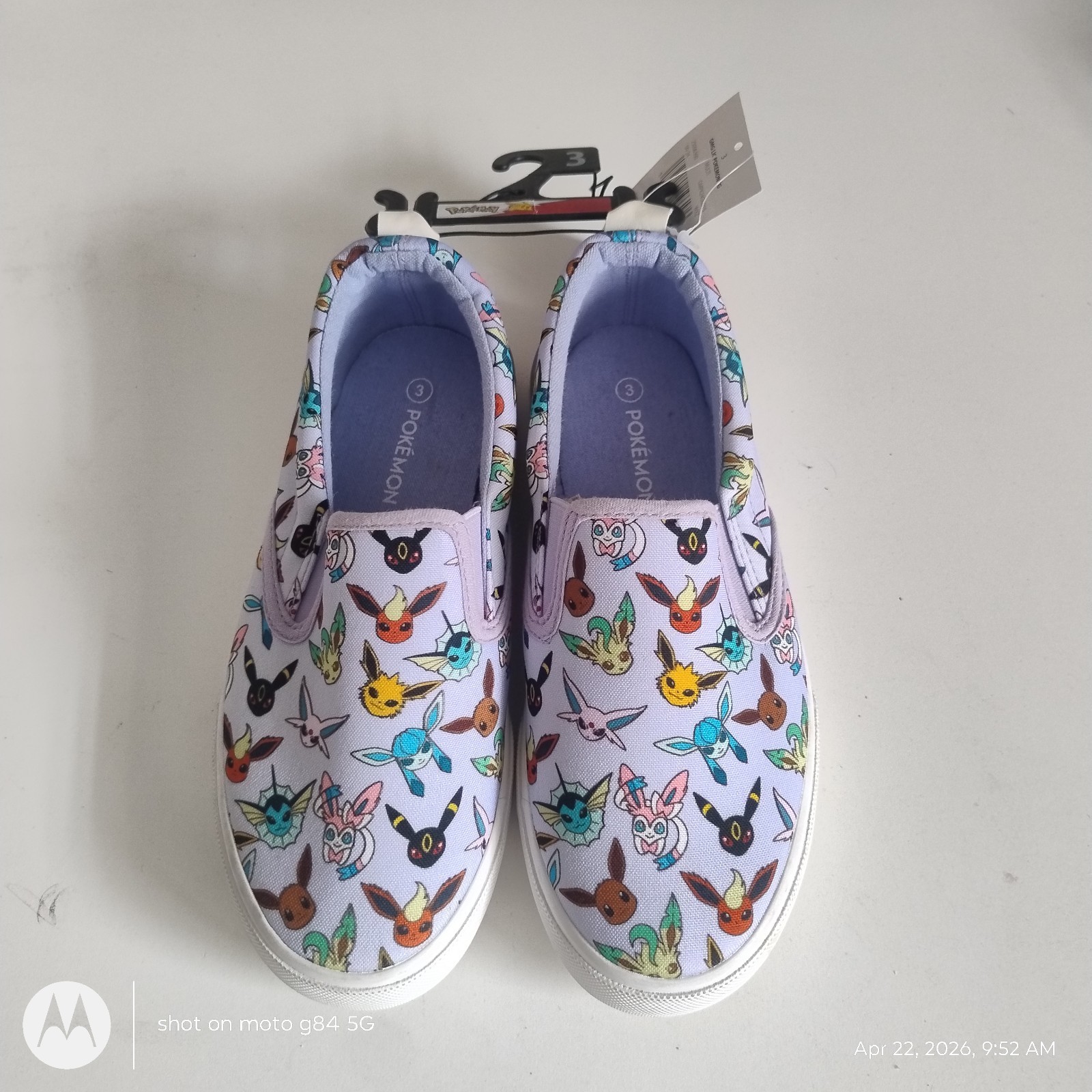 New Pokemon Shoes Women/Girl’s Size 3 SlipOn Eeveevolutions