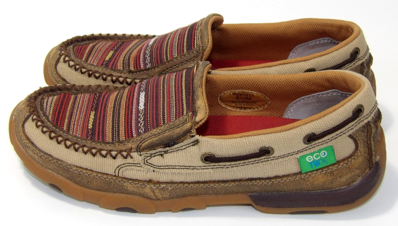 Twisted X Women’s Sz 8.5 M Serape Eco TWX Mocs Lightweight Casual Loafers