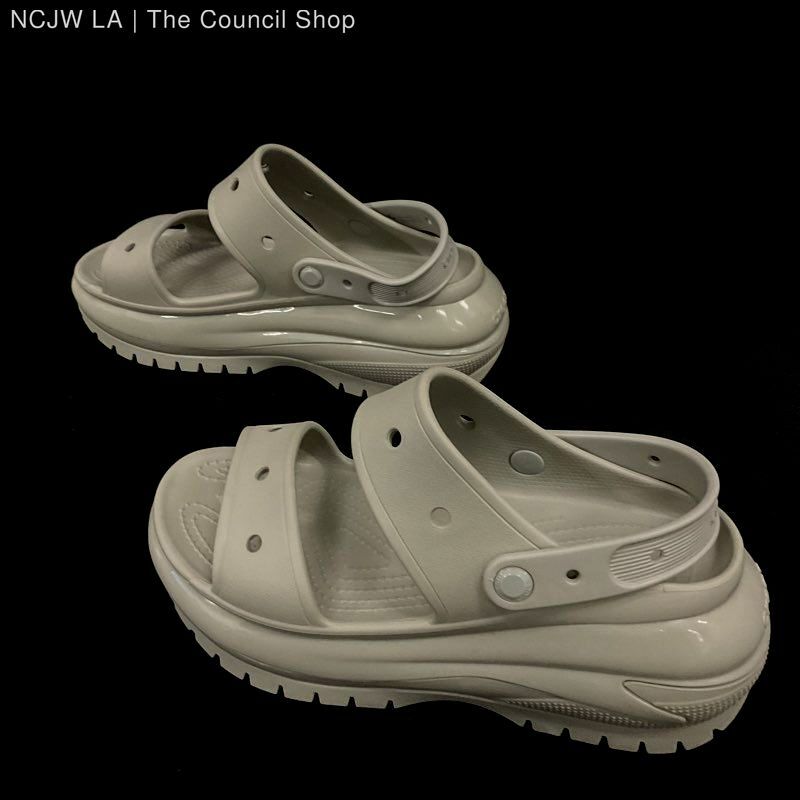 Crocs Classic Mega Crush Grey Platform Sandal Comfort Unisex Adults Size M9 W11
