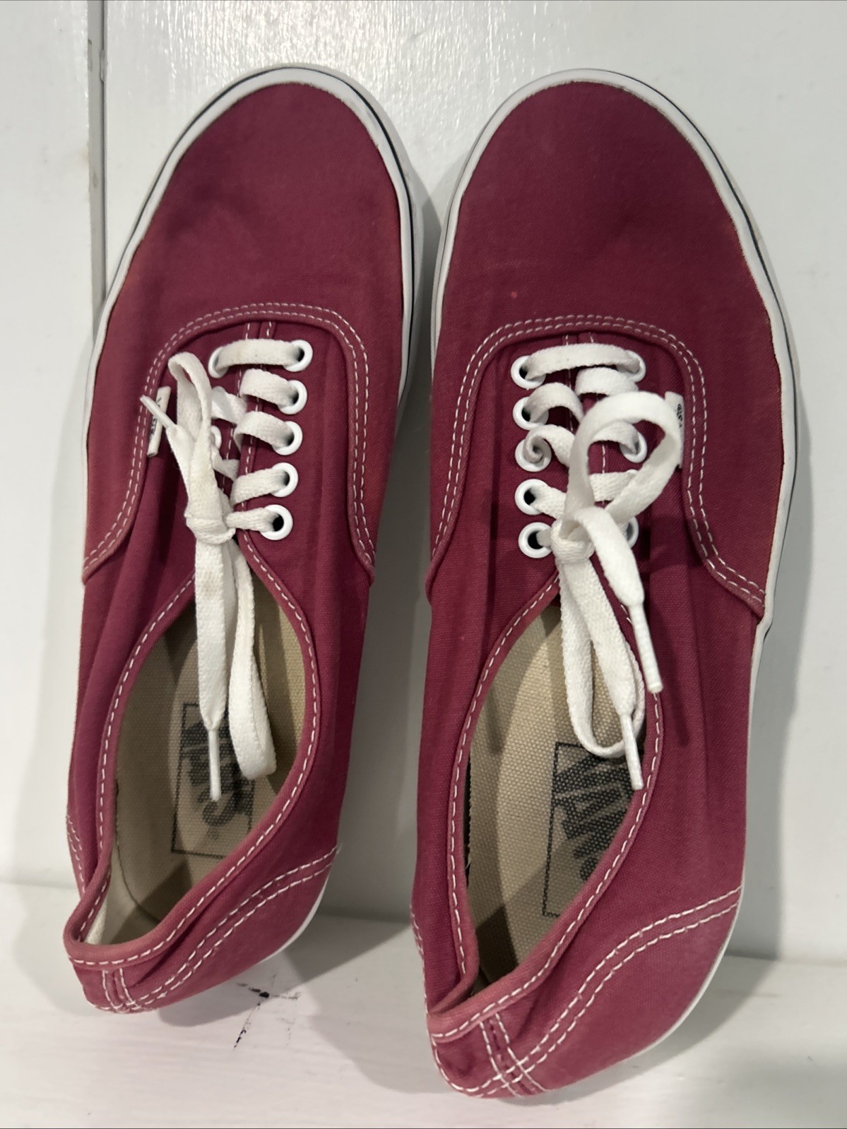 WOMENS CARMINE ROSE PINK CLASSIC CANVAS VAN SNEAKERS SIZE 10 Men’s 8.5