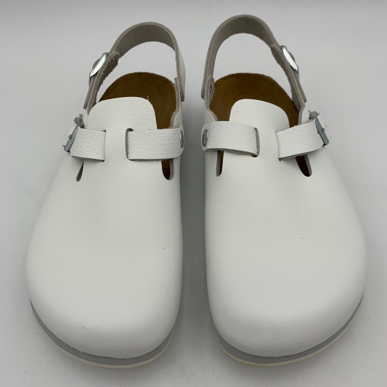 Birkenstock New w/o Box Tokio Super Grip White Natural Leather Narrow 0061136