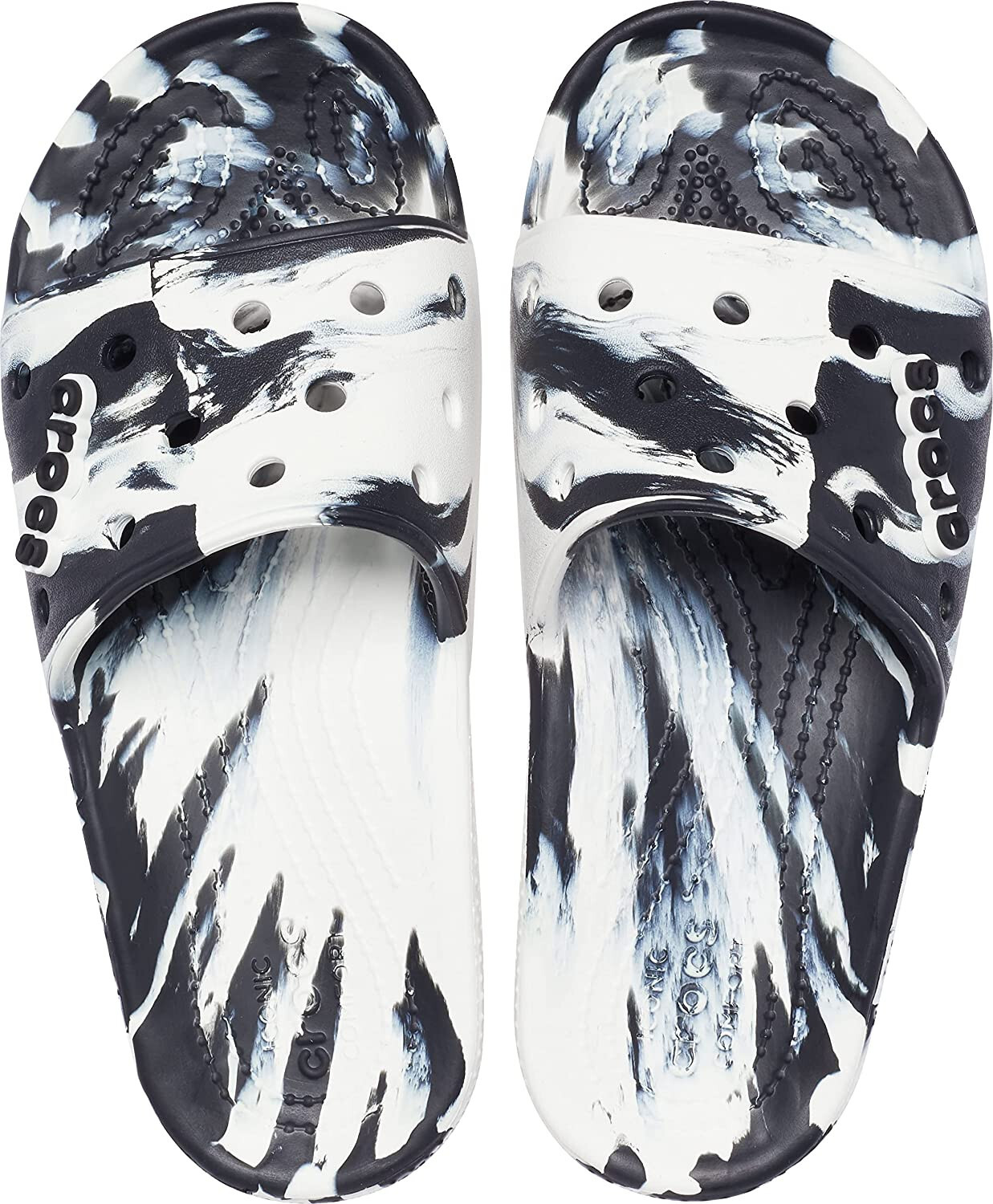 Crocs Unisex-Adult Classic Slide-Seasonal Graphics Marble Tie Dye Women 8-Men-6