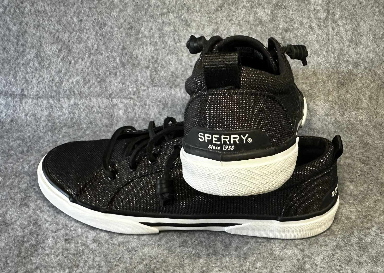 Sperry Top-Sider Pier Wave Slip-On Sneakers Women’s Size USA 7 Black Iridescent
