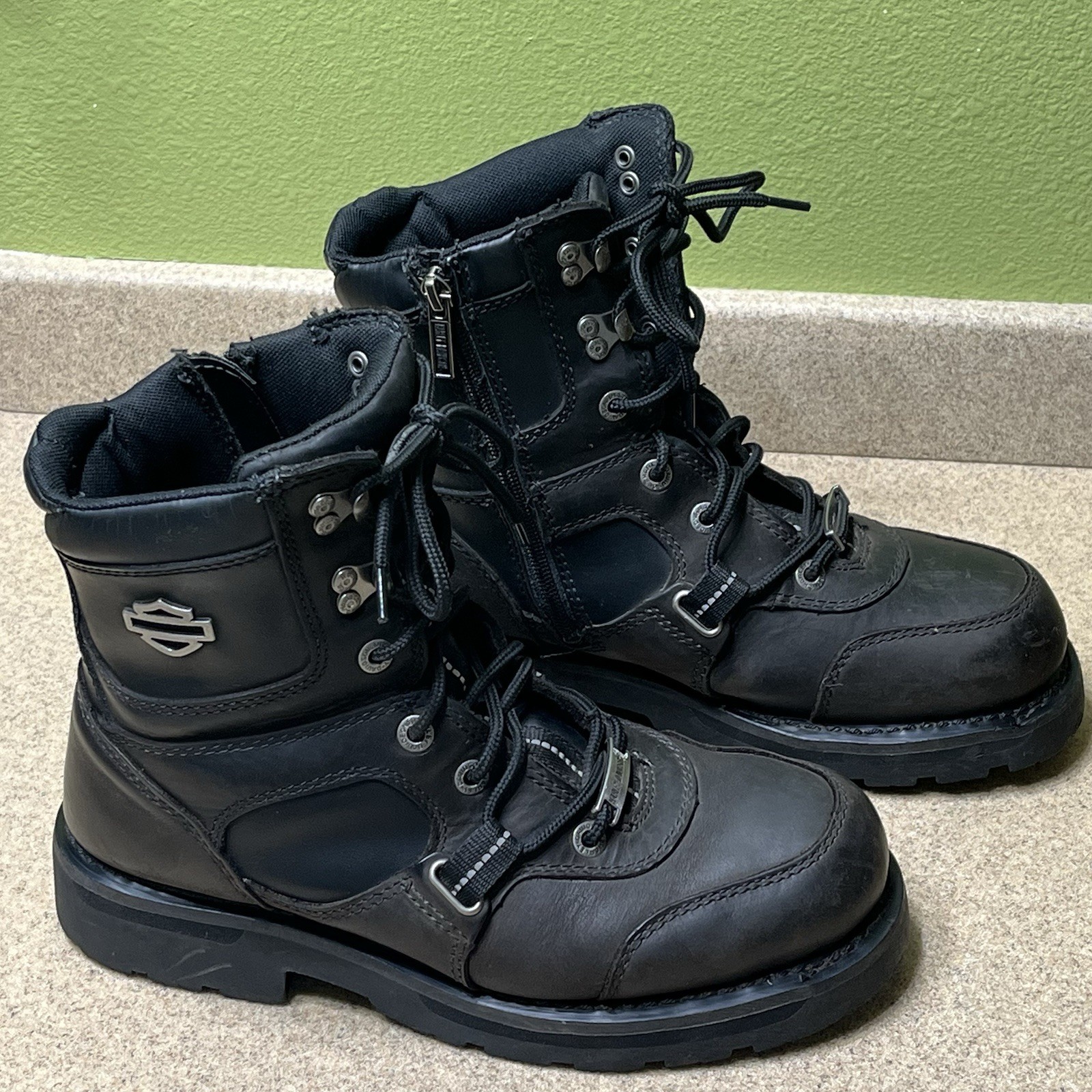 Harley-Davidson Boots Womens 10 Mallery 6.5 Inch Riding Motorcycle Leather READ!