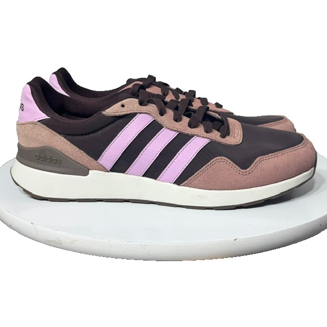 Adidas Run 60s 3.0 Womens 10 Brown Pink Retro Running Sneakers Casual Shoes