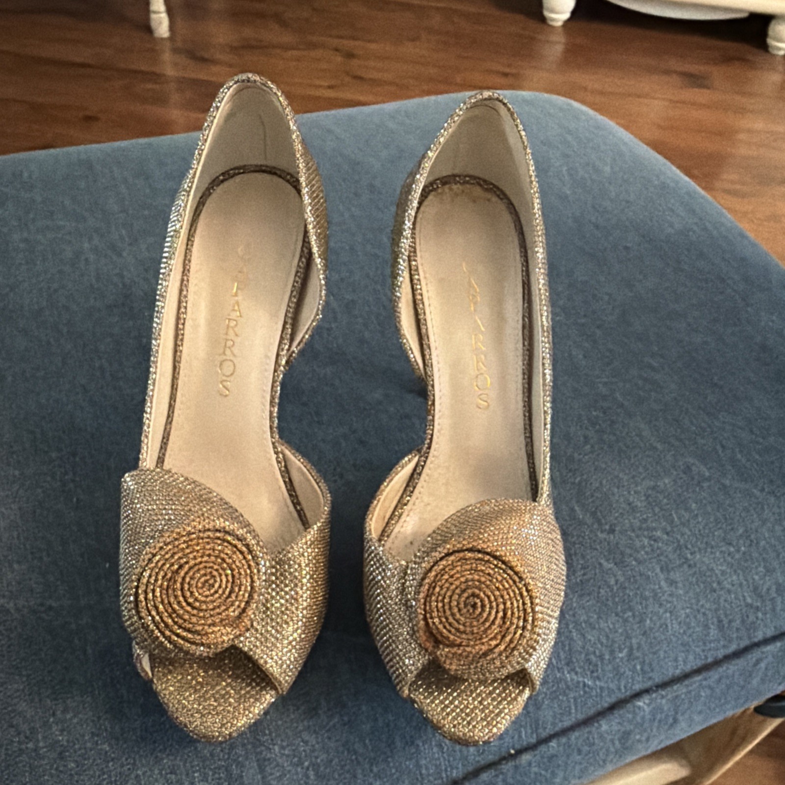 Caparros Gold Glitter 4” Comfort Heels | Party/Cocktail Ready 6B EUC