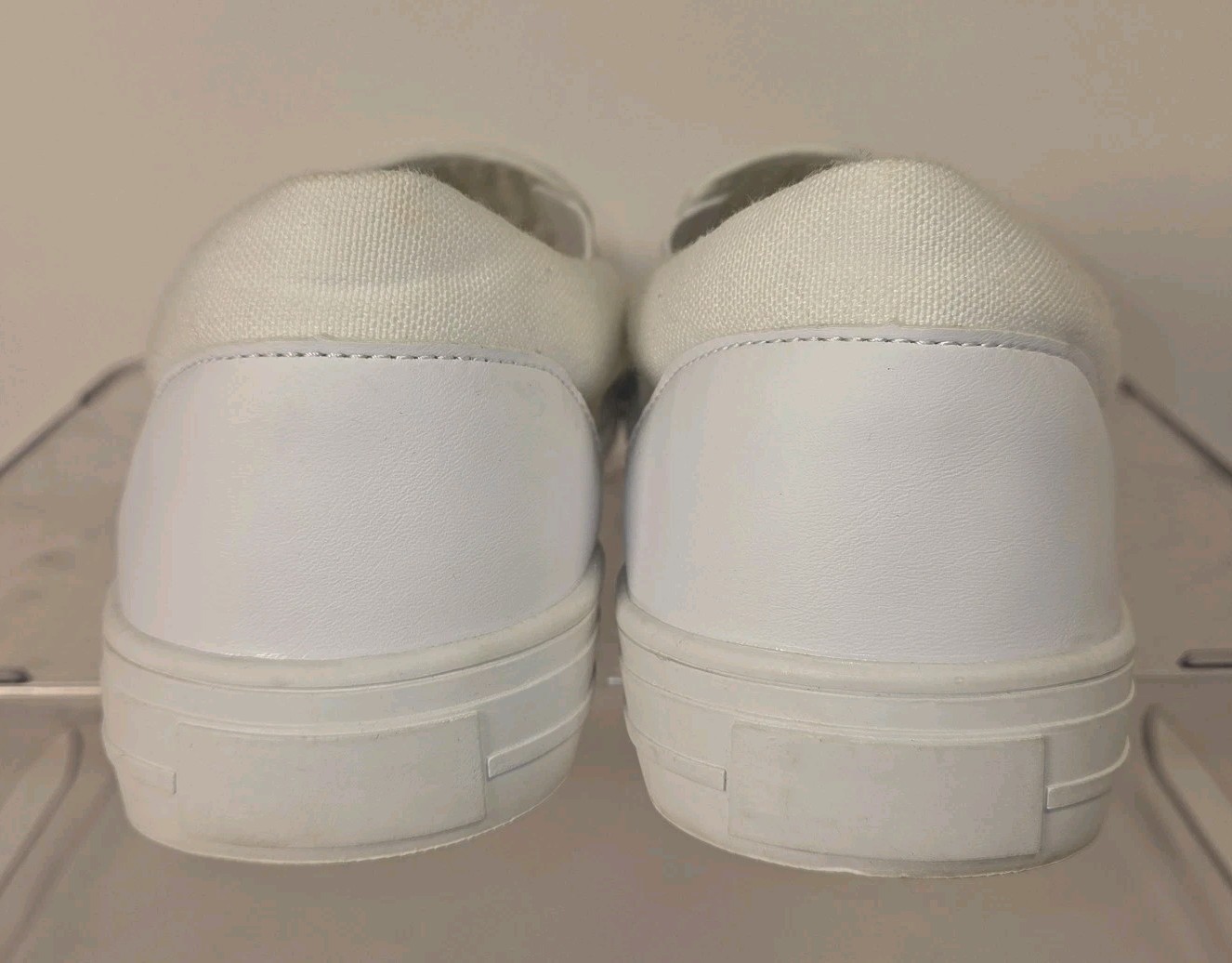 Bohemian Hippie Peace Love Mandela Slip On Canvas White Shoes Women’s Size 8
