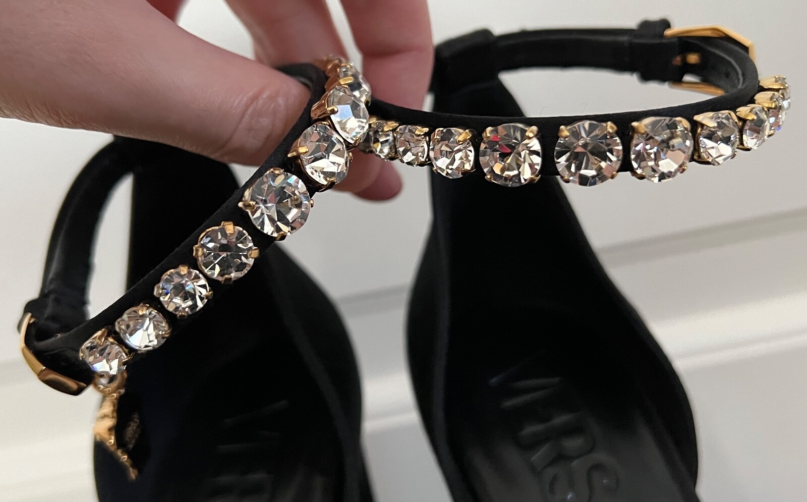 NIB Versace Medusa Aevitas Black Satin Crystal Logo Platform Pumps Sz 39.5 $1575
