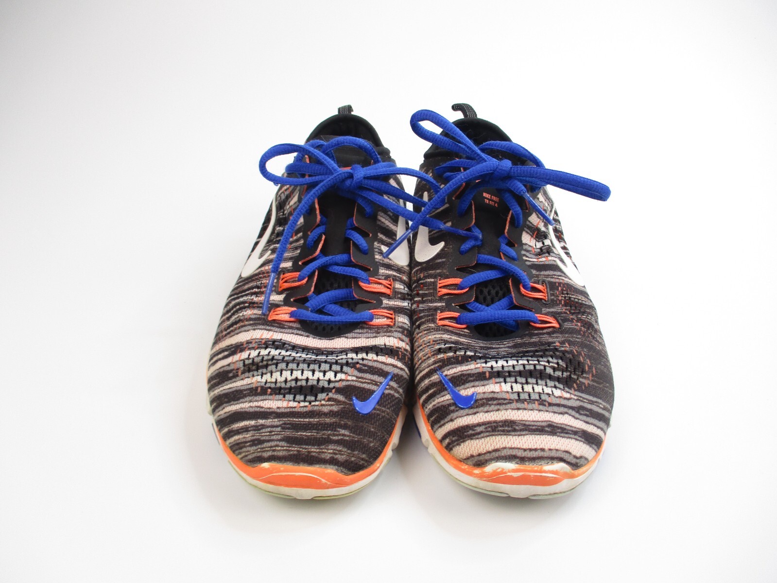 NIKE Free TR Fit 5.0 Running Gym Shoes Womens Size 7.5 Orange Blue Black White