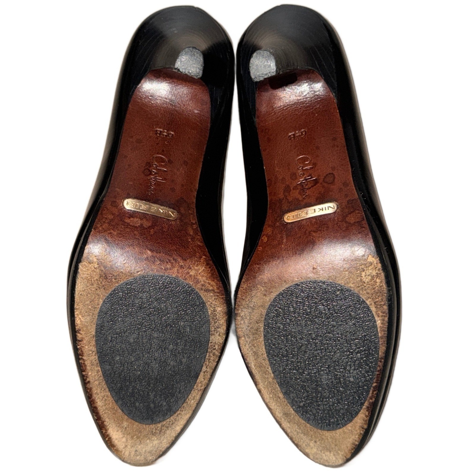 Cole Haan NikeAir Women’s 6.5B Black Leather Pumps Round Toe Heel Classic Chic