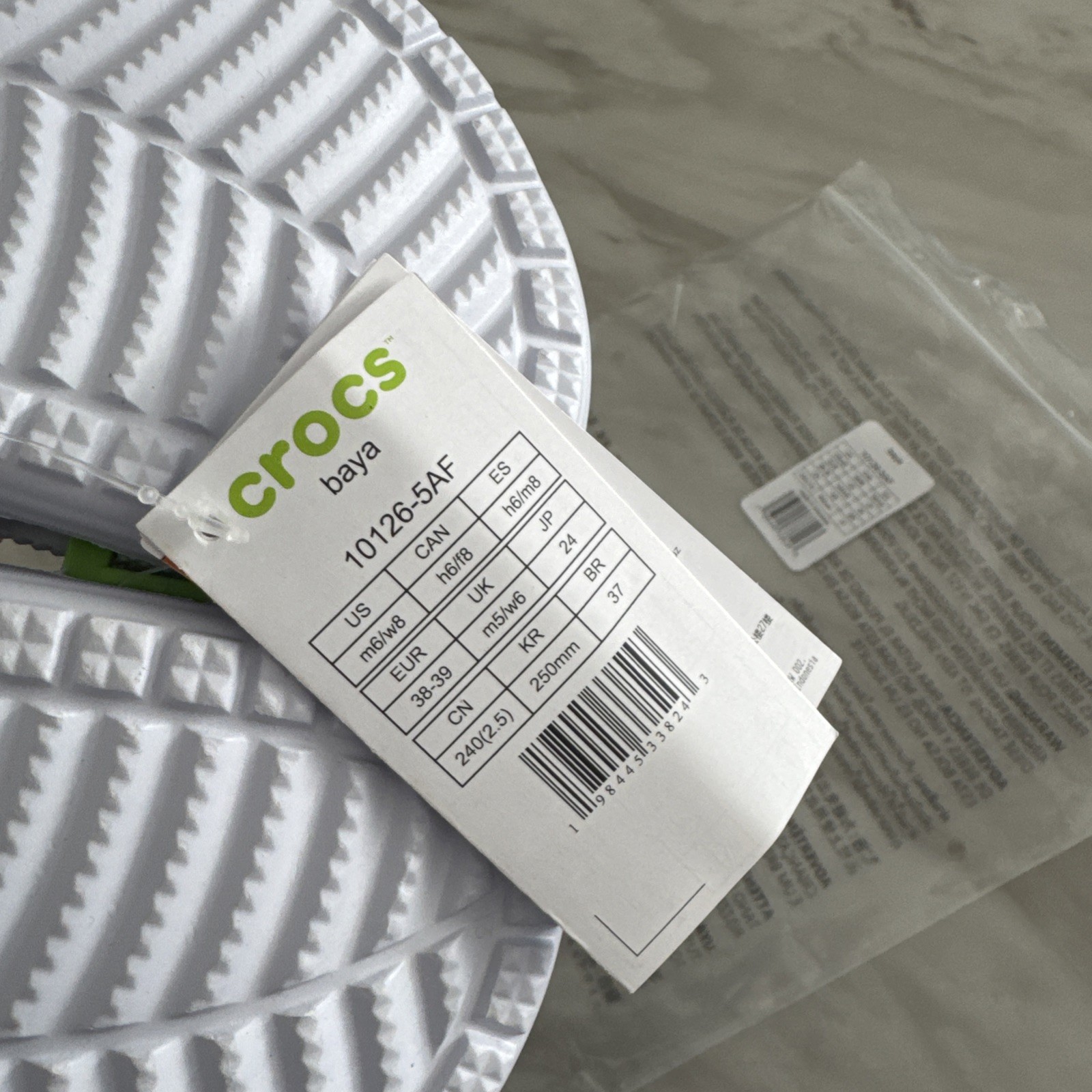 New With Tags Original Baya Crocs Size M6 W8