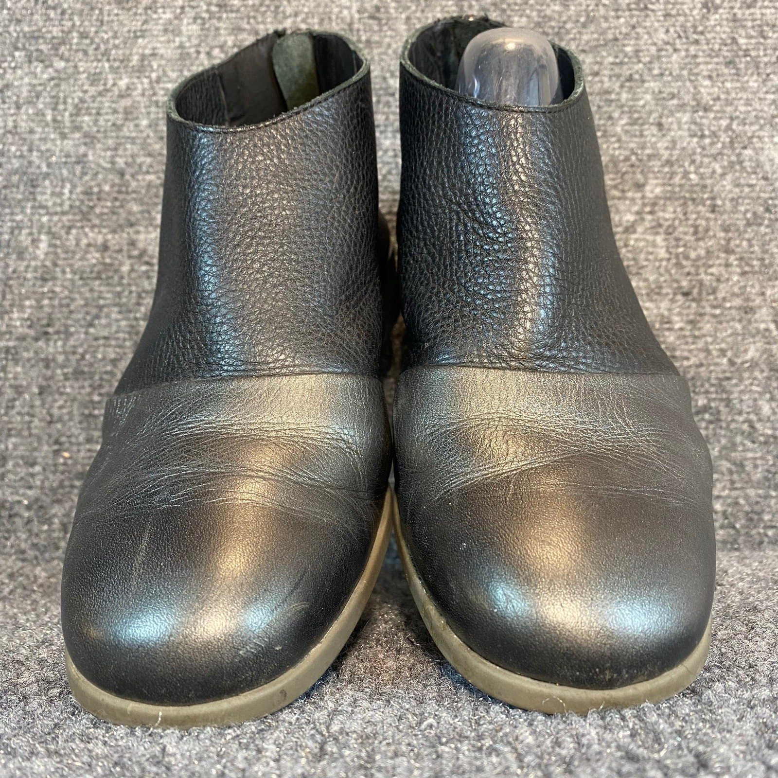 Arche Black Silver Pebbled Leather Ankle Booties Boots Shoes Womens 8 MSRP $515
