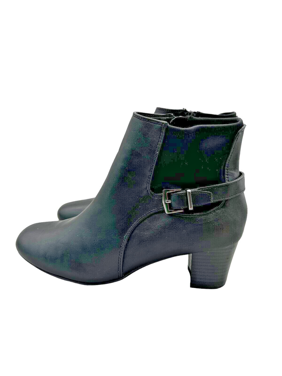 East 5th Women’s Black Leather 3 1/4 inch Heel Ankle Boots Size 7.5