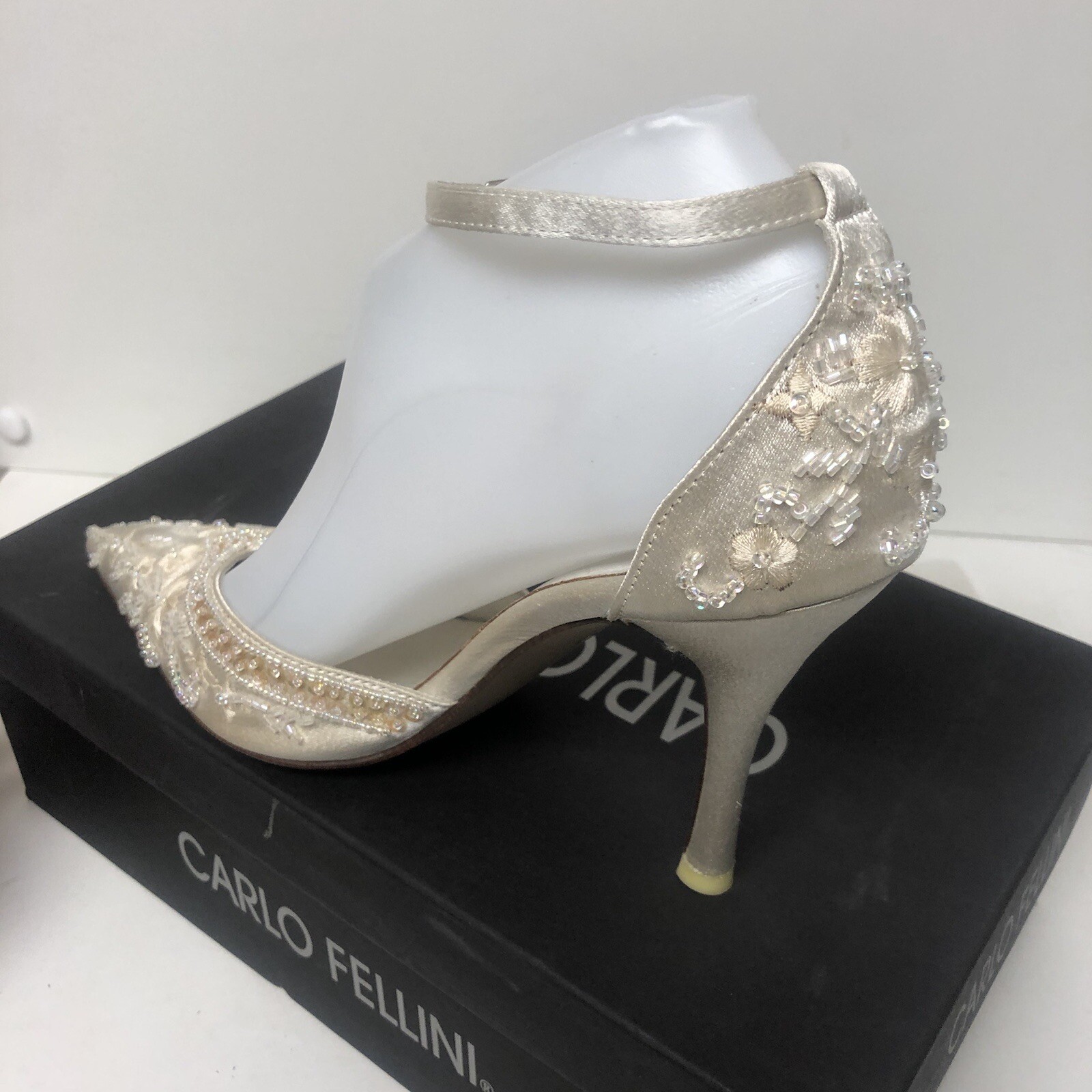 Carlo Fellini Casablanca women’s nightlife sequins shoes Ivory US Sizes