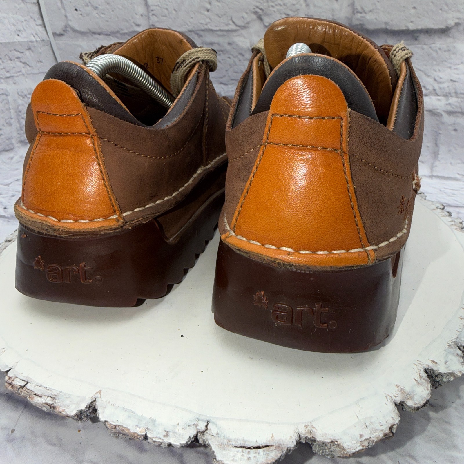The ART Company Chunky Shoes Skyline 590 Y2K Sneakers Platform Leather Size 37