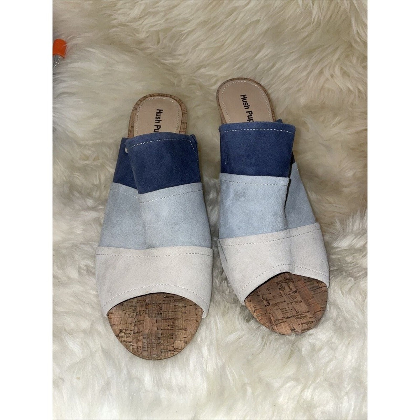 Hush Puppies Block Heel‎ Slip On Sandals With 3.5 in Heel Women’s Shoe Size 12