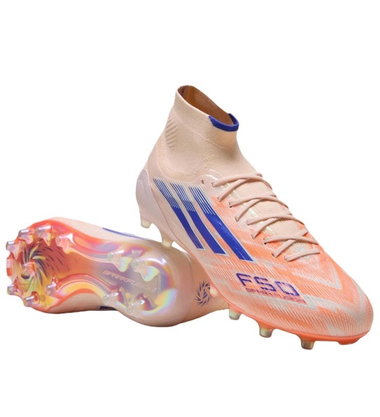 adidas F50 Sparkfusion Elite Mid FG AG Soccer Cleats Orange Women Size 10 JH7647