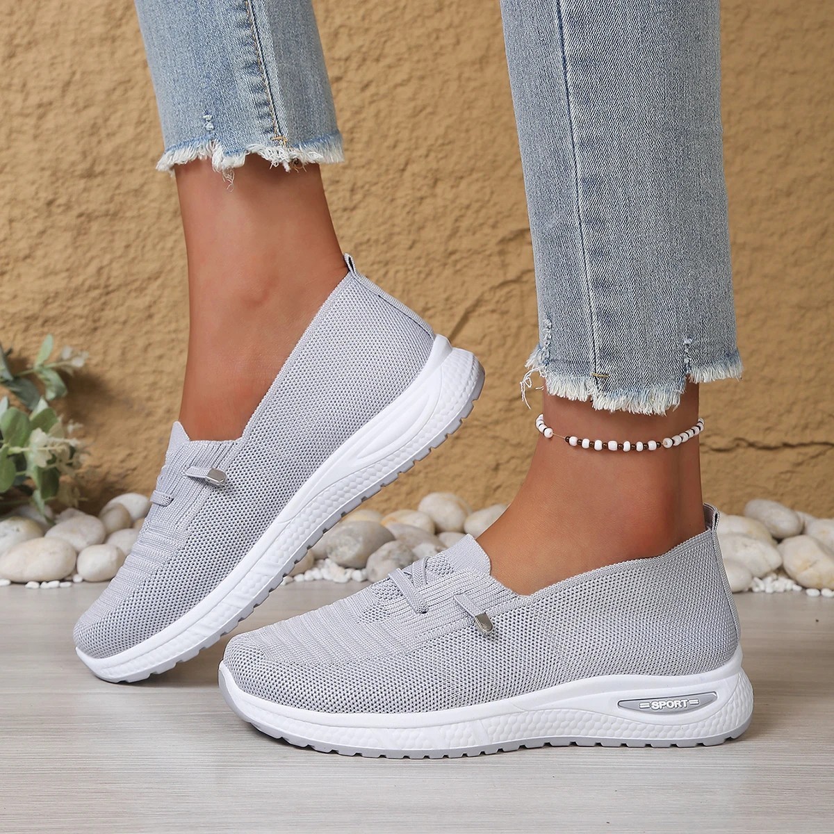 Women’s Slip On Sneakers Lightweight Breathable Walking Casual Comfort Shoes