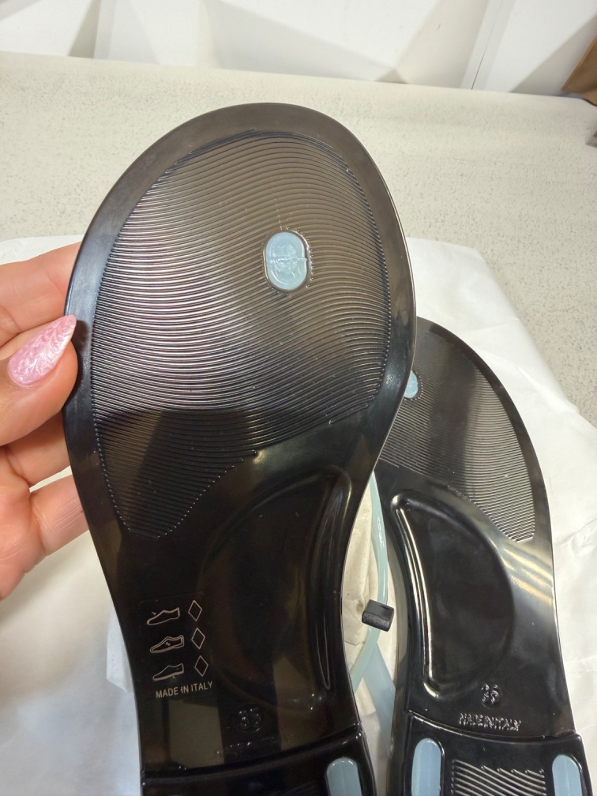CHRISTOPHER ESBER JO JELLY FLIP FLOP- BLACK/NIMBUS Pick your size 100%Authentic